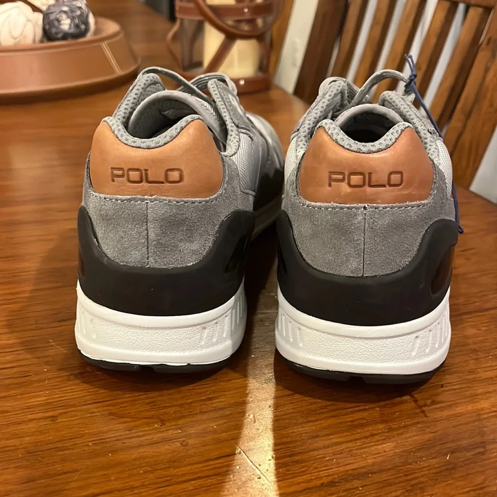 Polo Ralph Lauren Train 100 SK-ATH Shoes Sneakers new grey Mens Size 12